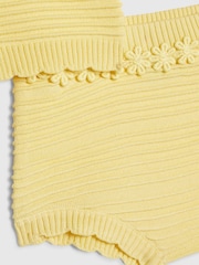 River Island Yellow Daisy Cardigan & Short Set - Image 4 of 5