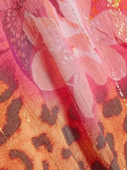 River Island Pink Floral Leopard Kaftan - Image 4 of 4