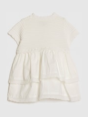 River Island White Knitted Broidery Dress - Image 2 of 4