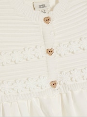 River Island White Knitted Broidery Dress - Image 4 of 4