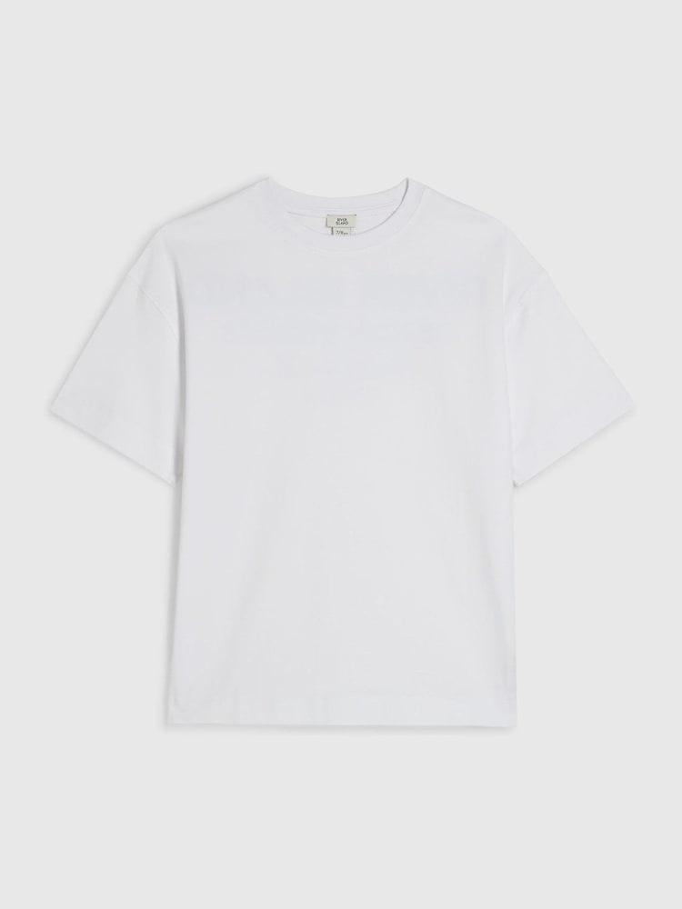 River Island White River Branded Boyfriend T-Shirt - Image 1 of 4