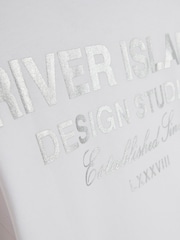 River Island White River Branded Boyfriend T-Shirt - Image 3 of 4