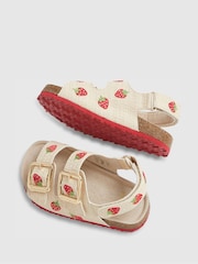 River Island Red Stawberry Woven Footbeds Sandals - Image 3 of 5