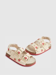 River Island Red Stawberry Woven Footbeds Sandals - Image 4 of 5