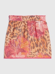 River Island Brown Floral Leopard Sarong Skirt - Image 2 of 4