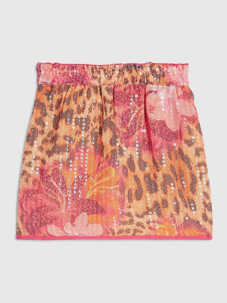 River Island Brown Floral Leopard Sarong Skirt - Image 2 of 4