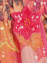 River Island Brown Floral Leopard Sarong Skirt - Image 4 of 4