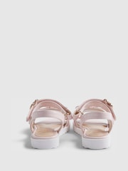 River Island Pink Metallic Bow Wedge Sandals - Image 2 of 4