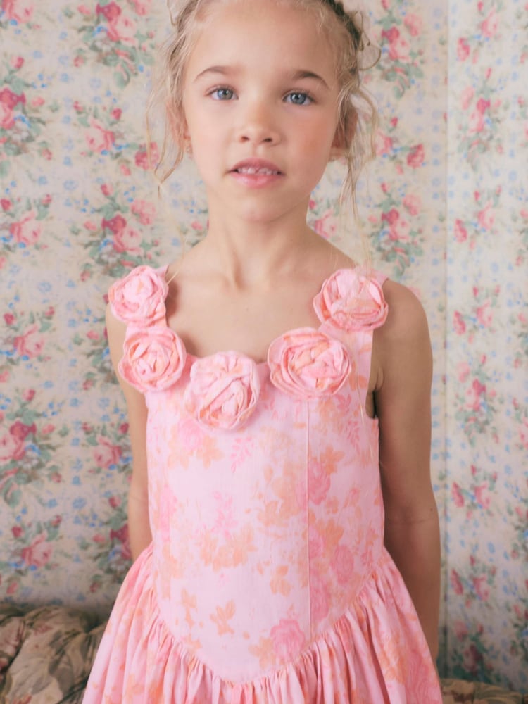 River Island Pink Corsage Floral Dress - Image 2 of 6