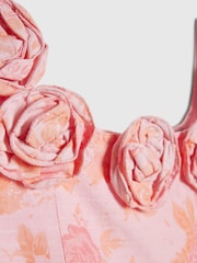 River Island Pink Corsage Floral Dress - Image 5 of 6