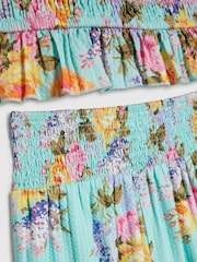 River Island Blue Cabbages & Roses Corsage Top & Trousers Set - Image 6 of 6