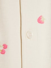 River Island Cream Collared Strawberry Romper - Image 3 of 4