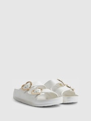 River Island Heart Buckle Sliders - Attēls 2 no 4