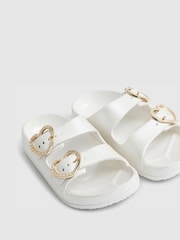 River Island Heart Buckle Sliders - Attēls 3 no 4