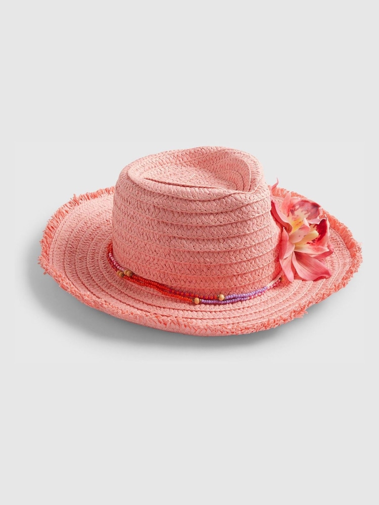 River Island Straw Cowboy Hat - Imagen 1 de 3