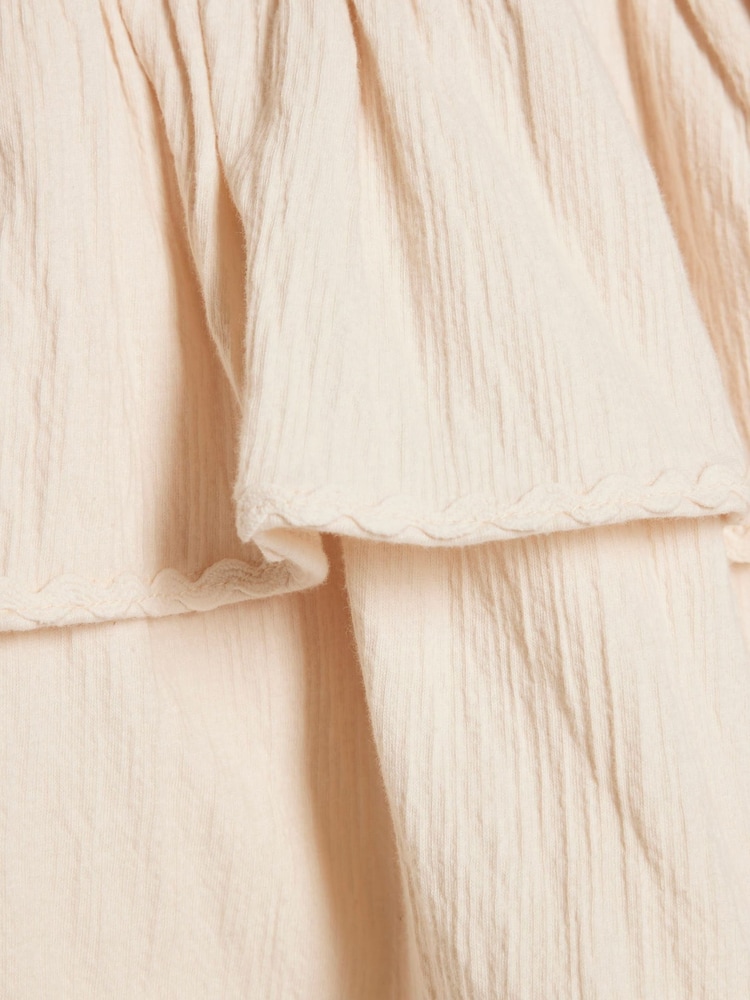 River Island Cream Asymmetric Crochet Flower Dress - Image 2 of 3