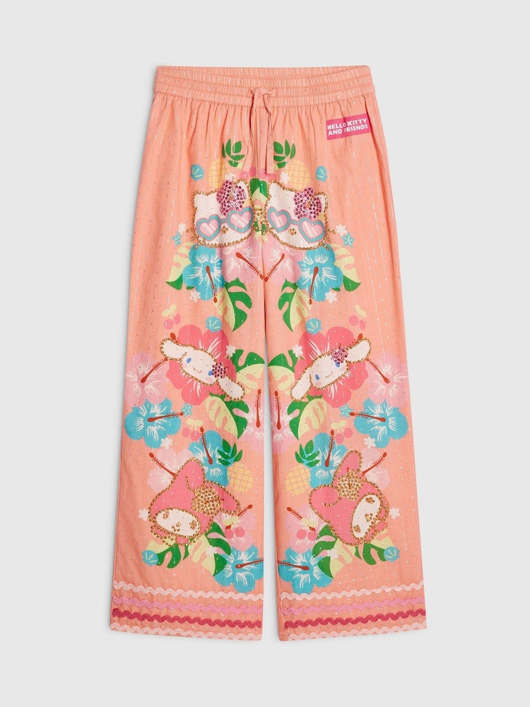 River Island Pink Hello Kitty Beach Trousers - Image 1 of 4 River Island Pink Hello Kitty Beach Trousers - Image 1 of 4