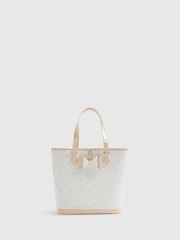 River Island White Monogram Shopper - Image 1 of 5