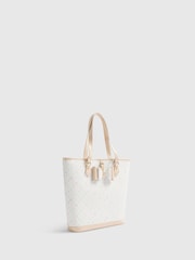 River Island White Monogram Shopper - Image 3 of 5