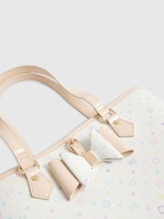 River Island White Monogram Shopper - Image 4 of 5