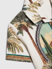 River Island Riveria Palm Print Revere Shirt - Bild 3 von 4