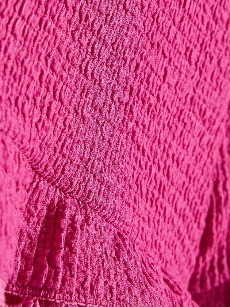 River Island Pink Frill Shirred Top & Shorts Set - Image 5 of 5 River Island Pink Frill Shirred Top & Shorts Set - Image 5 of 5