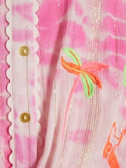 River Island Pink Tie Dye Shirt & Short  Set - Image 4 of 5