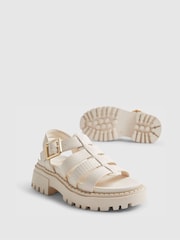 River Island Cream Gladiator Heeled Sandals - Image 4 of 5