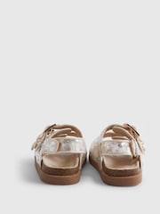 River Island Brown Sequin Footbed Sandals - Image 3 of 4