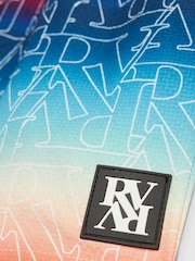 River Island Blue Ombre Monogram Swim Shorts - Image 4 of 4