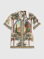 قميص Riveria بطبعة نخيل من River Island - Image 3 of 6