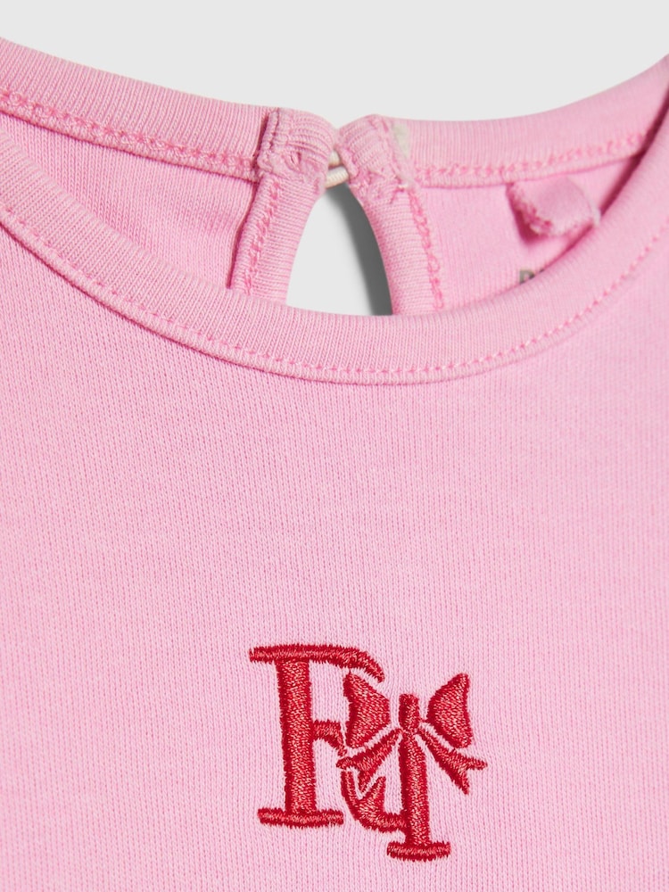 River Island Pink Frill Bodysuit & Gingham Leggings Set - Image 4 of 4 River Island Pink Frill Bodysuit & Gingham Leggings Set - Image 4 of 4