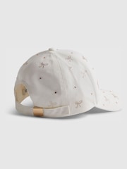 River Island Cream Diamante Bow Cap - Image 2 of 4