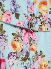 River Island Blue Floral Prom Dress - Image 3 of 4