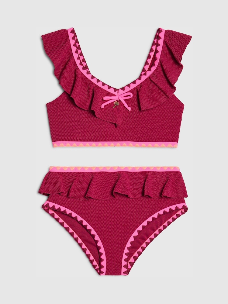 River Island Frill Whipstitch Bikini - 画像 1 / 4