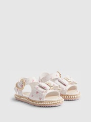 River Island White Ditsy Rose Bow Espadrille Sandals - Image 2 of 5
