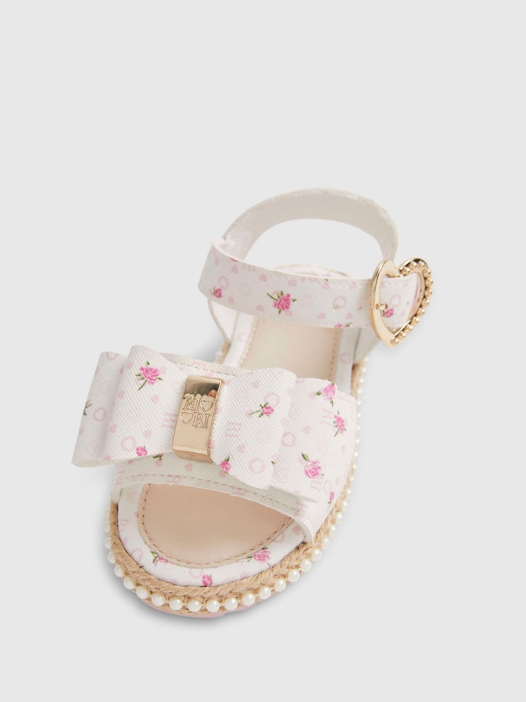 River Island White Ditsy Rose Bow Espadrille Sandals - Image 5 of 5