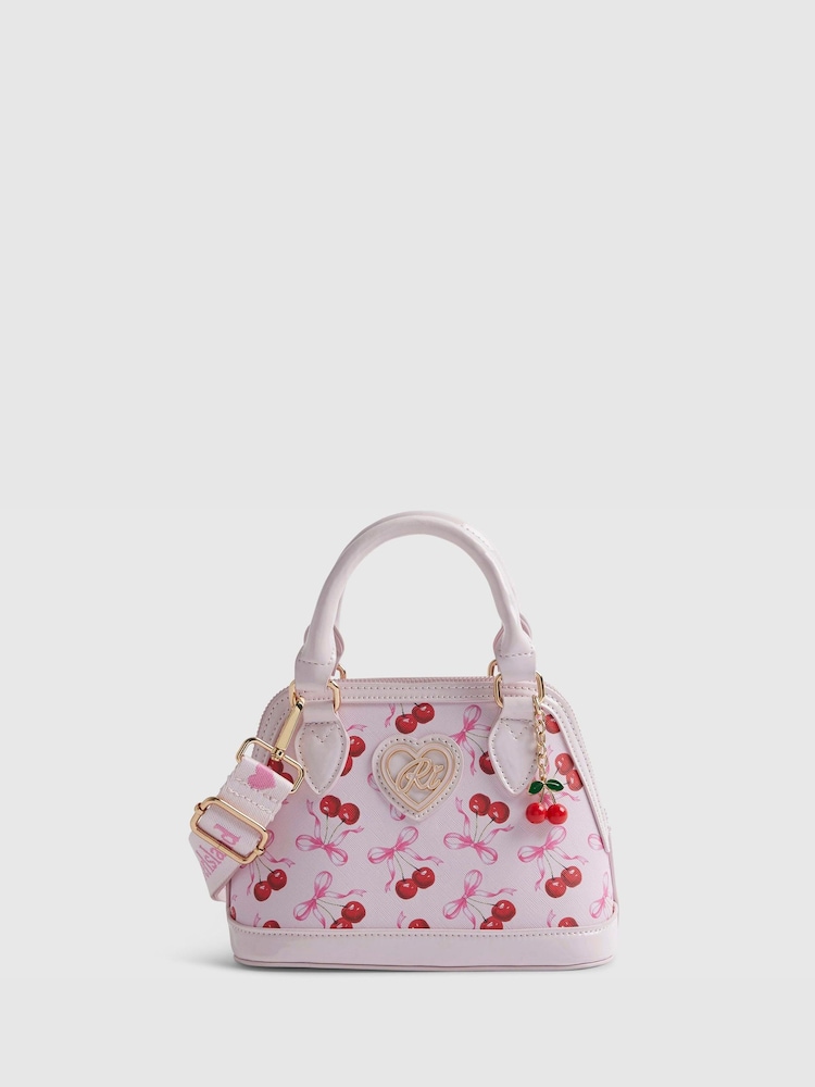 River Island Pink Cherry Kelly Bag - Image 1 of 5 River Island Pink Cherry Kelly Bag - Image 1 of 5