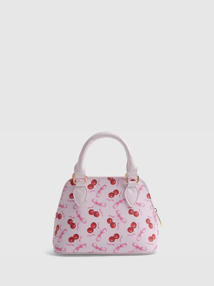 River Island Pink Cherry Kelly Bag - Image 2 of 5 River Island Pink Cherry Kelly Bag - Image 2 of 5
