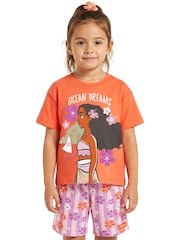Character Orange Disney Moana Short Pyjamas - Image 2 of 10