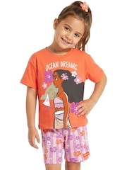Character Orange Disney Moana Short Pyjamas - Image 4 of 10