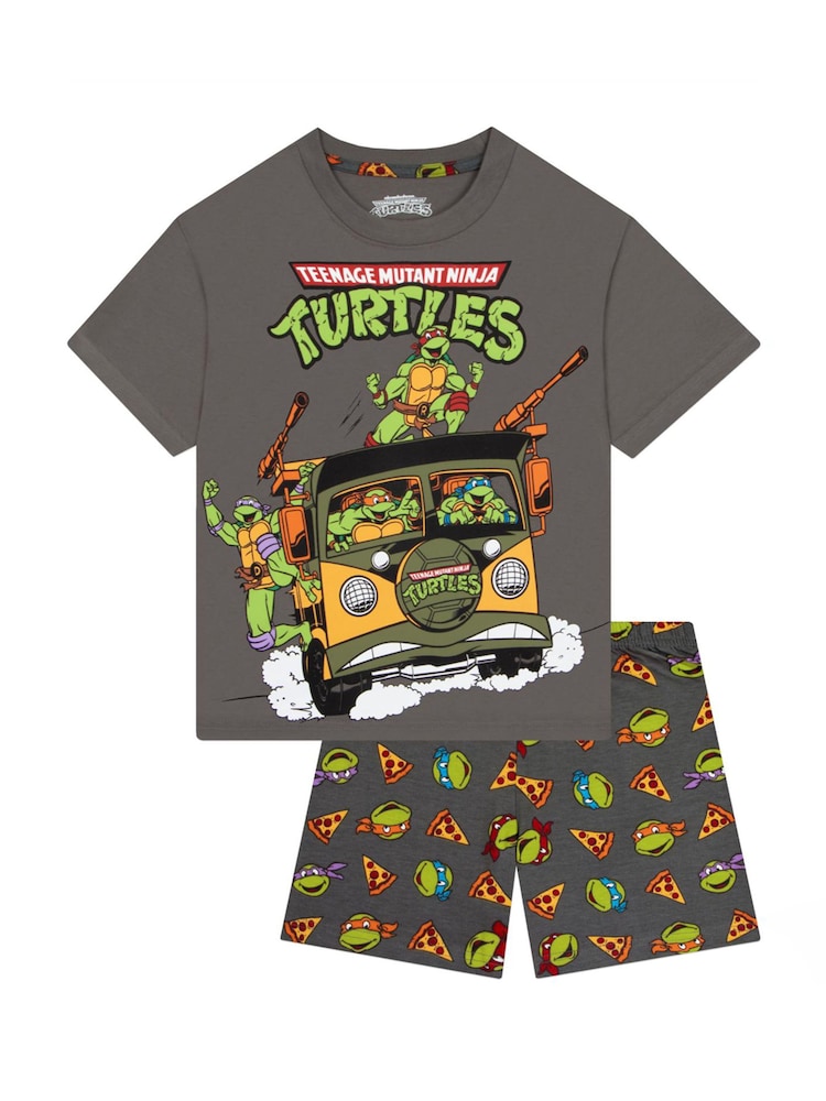 Character Grey Teenage Mutant Ninja Turtles Short Pyjamas - Image 1 of 11 Character Grey Teenage Mutant Ninja Turtles Short Pyjamas - Image 1 of 11