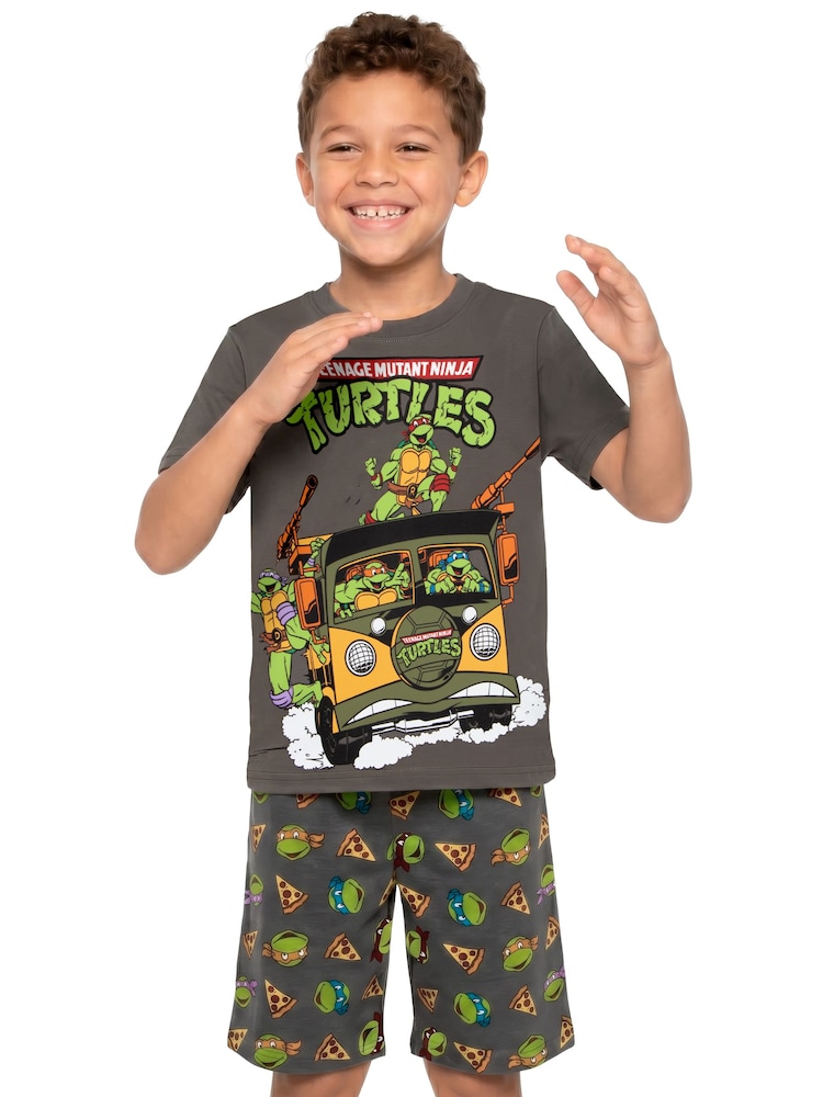 Character Grey Teenage Mutant Ninja Turtles Short Pyjamas - Image 2 of 11 Character Grey Teenage Mutant Ninja Turtles Short Pyjamas - Image 2 of 11