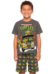 Character Grey Teenage Mutant Ninja Turtles Short Pyjamas - Image 4 of 11