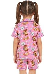 Character Pink PAW Patrol Short Button Up Pyjamas Skye And Everest - Image 3 of 10