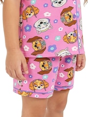 Character Pink PAW Patrol Short Button Up Pyjamas Skye And Everest - Image 5 of 10