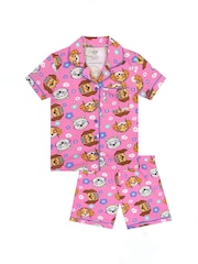 Character Pink PAW Patrol Short Button Up Pyjamas Skye And Everest - Image 6 of 10