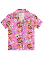 Character Pink PAW Patrol Short Button Up Pyjamas Skye And Everest - Image 7 of 10