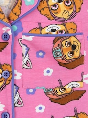 Character Pink PAW Patrol Short Button Up Pyjamas Skye And Everest - Image 8 of 10