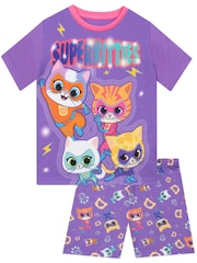 Character Purple Disney SuperKitties Short Pyjamas - Image 1 of 10